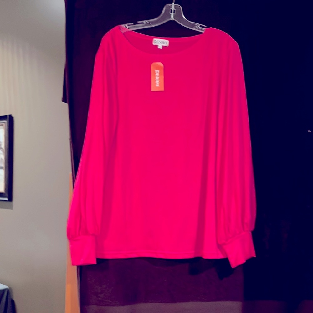 Bright pink long sleeve top